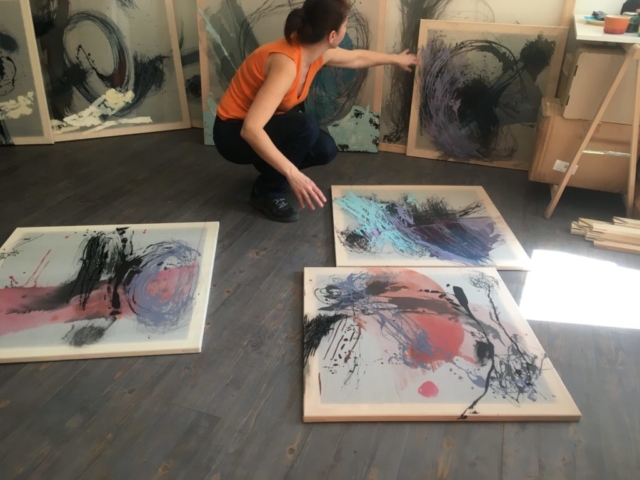 Tanya Angelova in her studio